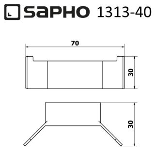 Двойной крючок Sapho Everest хром 1313-40
